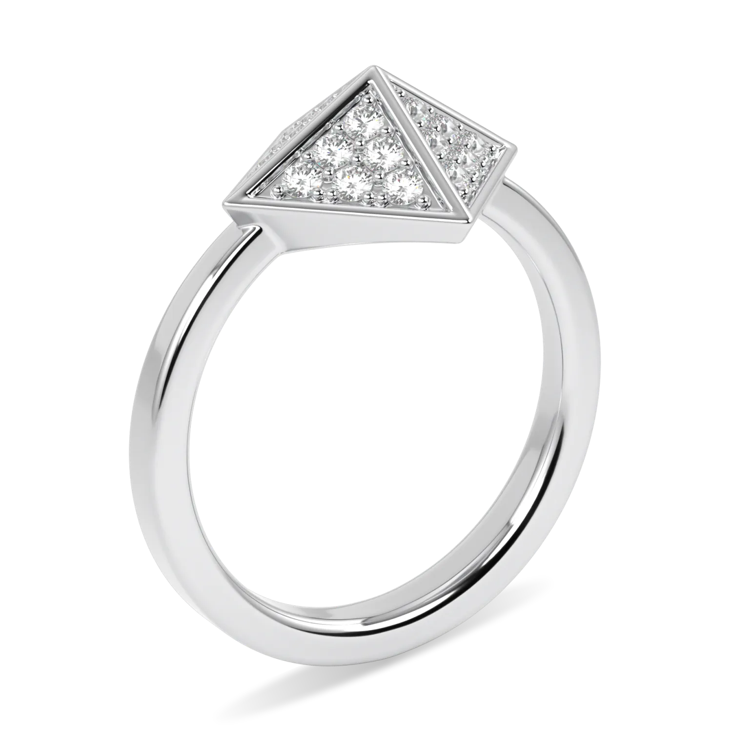 Blacklock Origami collection ring in 18ct White Gold with Diamond — detail view