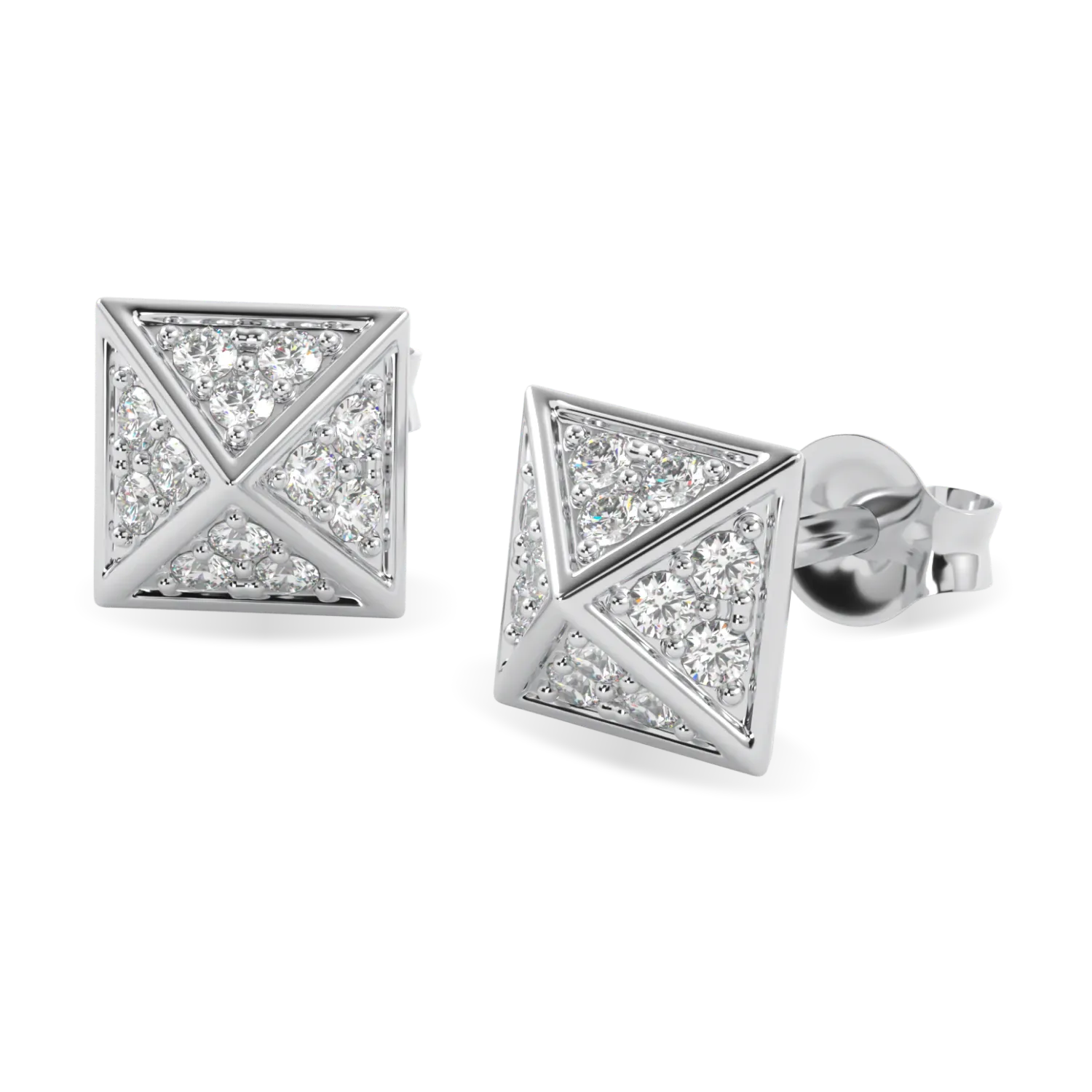 Blacklock Origami collection diamond stud earrings in 18ct White Gold