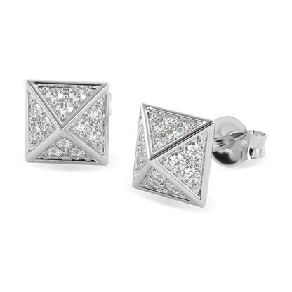 Blacklock Origami collection diamond stud earrings in 18ct White Gold