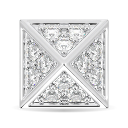 18ct White Gold Diamond stud earrings from Blacklock's Origami collection — straight on view