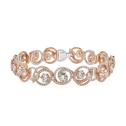 Serpentine collection bracelet featuring Diamond set in 18ct White Gold and Rose Gold, Blacklock Jewellery