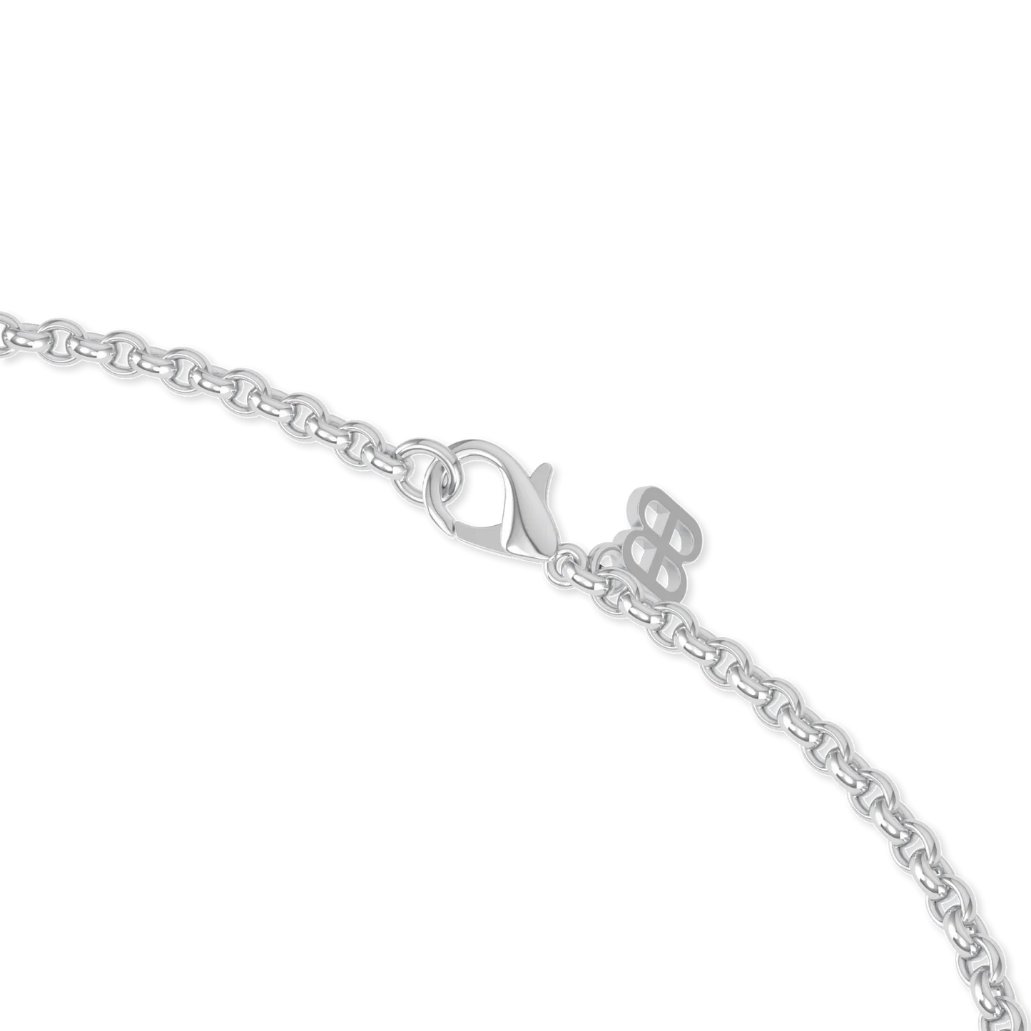 18ct White Gold Diamond pendant from Blacklock's Serpentine collection — detail view