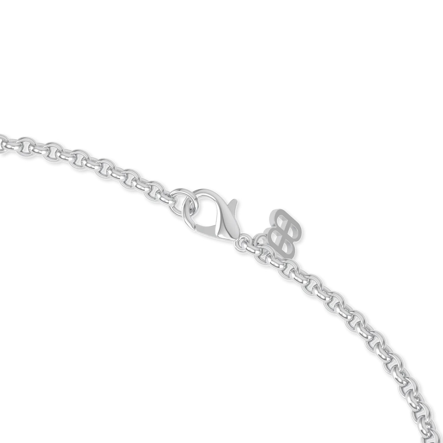 18ct White Gold Diamond pendant from Blacklock's Serpentine collection — detail view