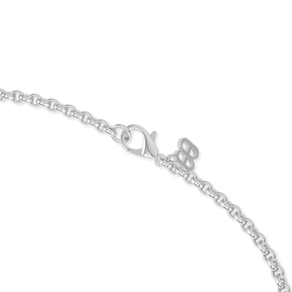 18ct White Gold Diamond pendant from Blacklock's Serpentine collection — detail view