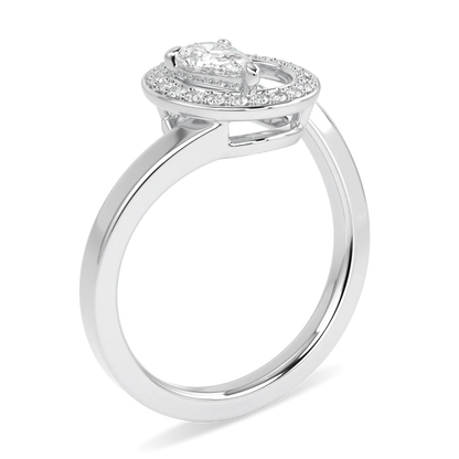 Blacklock Serpentine Diamond ring in 18ct White Gold — through finger view
