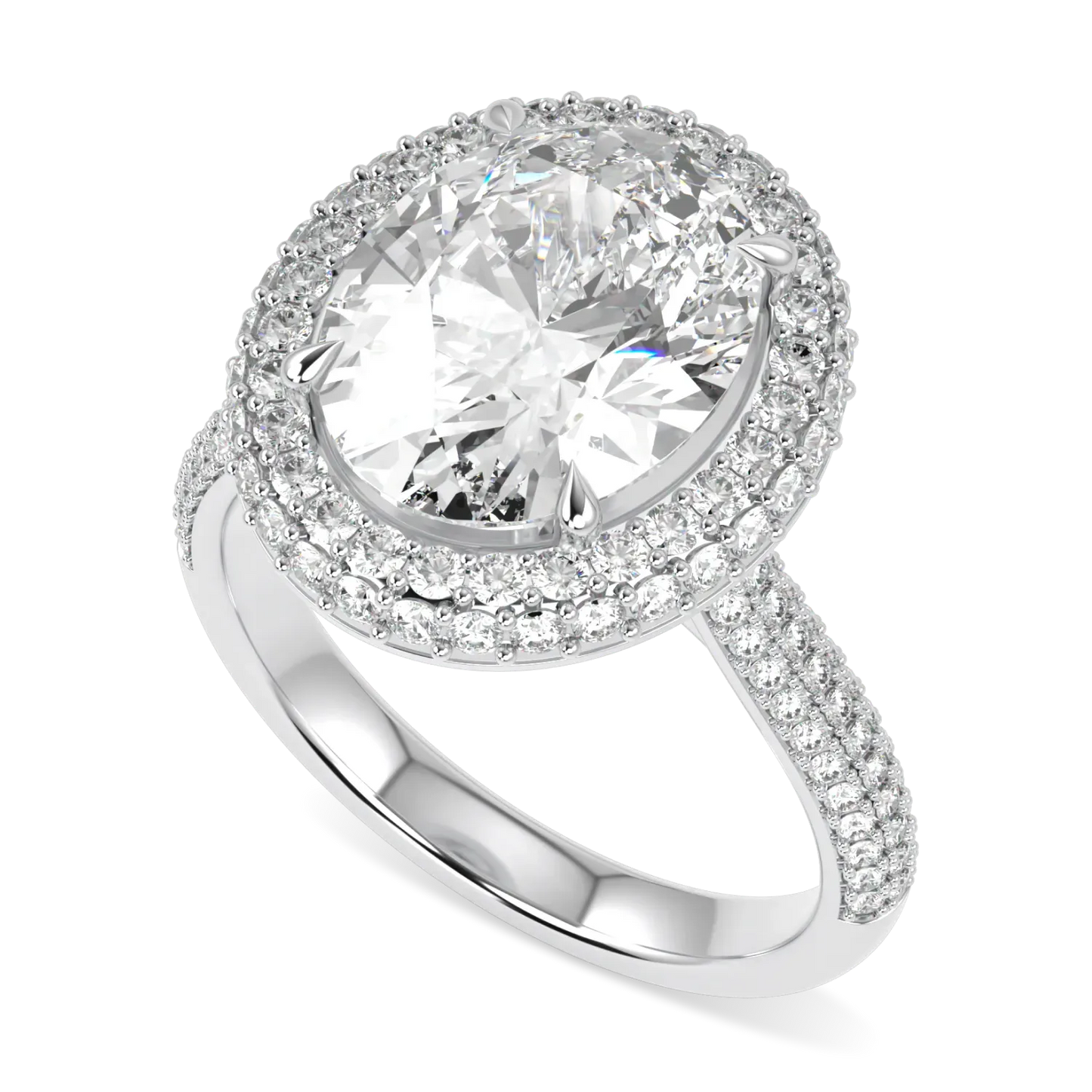 Vintage 3.02cts Diamond Halo Ring by Blacklock Jewellery, High Jewellery collection