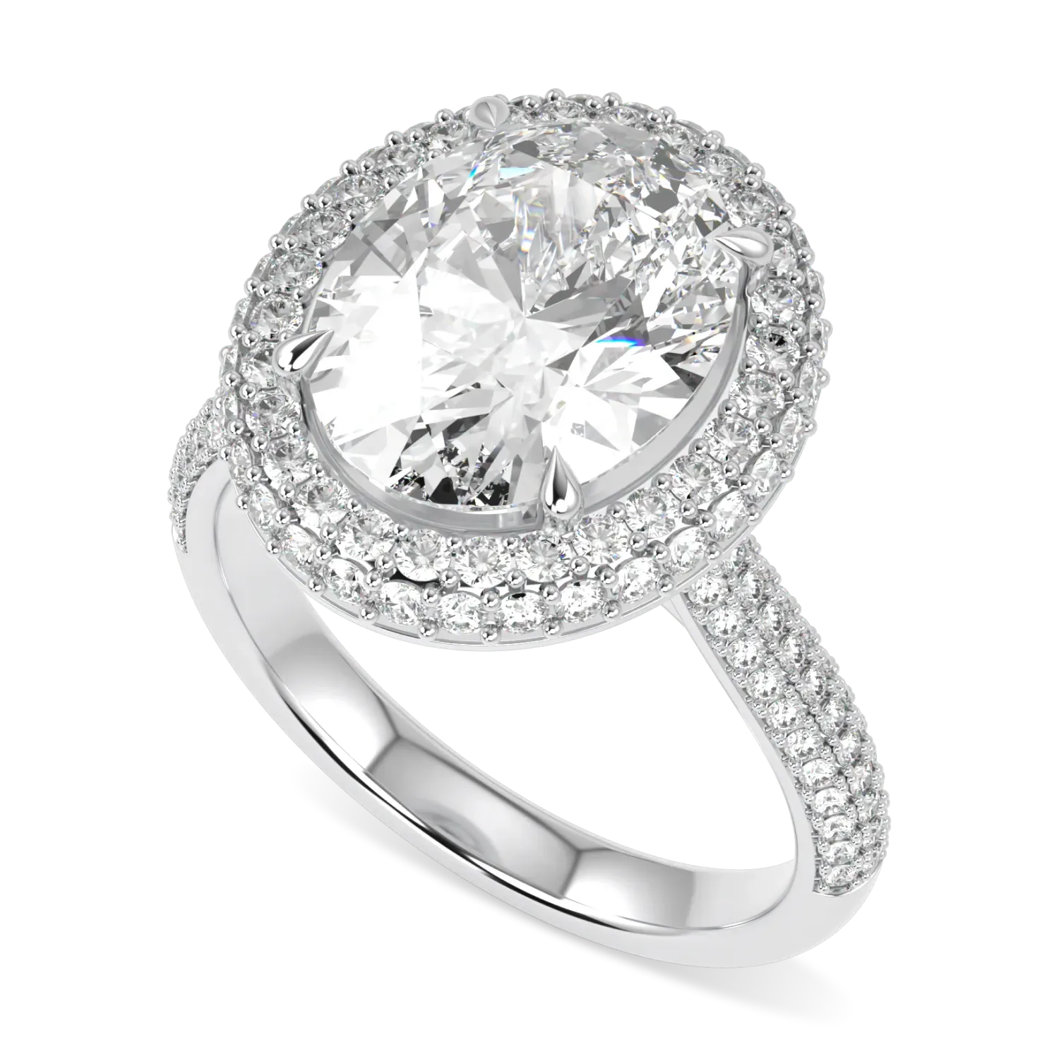 Vintage 3.02cts Diamond Halo Ring by Blacklock Jewellery, High Jewellery collection