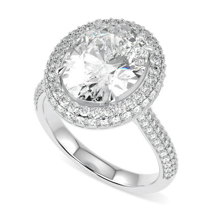Vintage 3.02cts Diamond Halo Ring by Blacklock Jewellery, High Jewellery collection