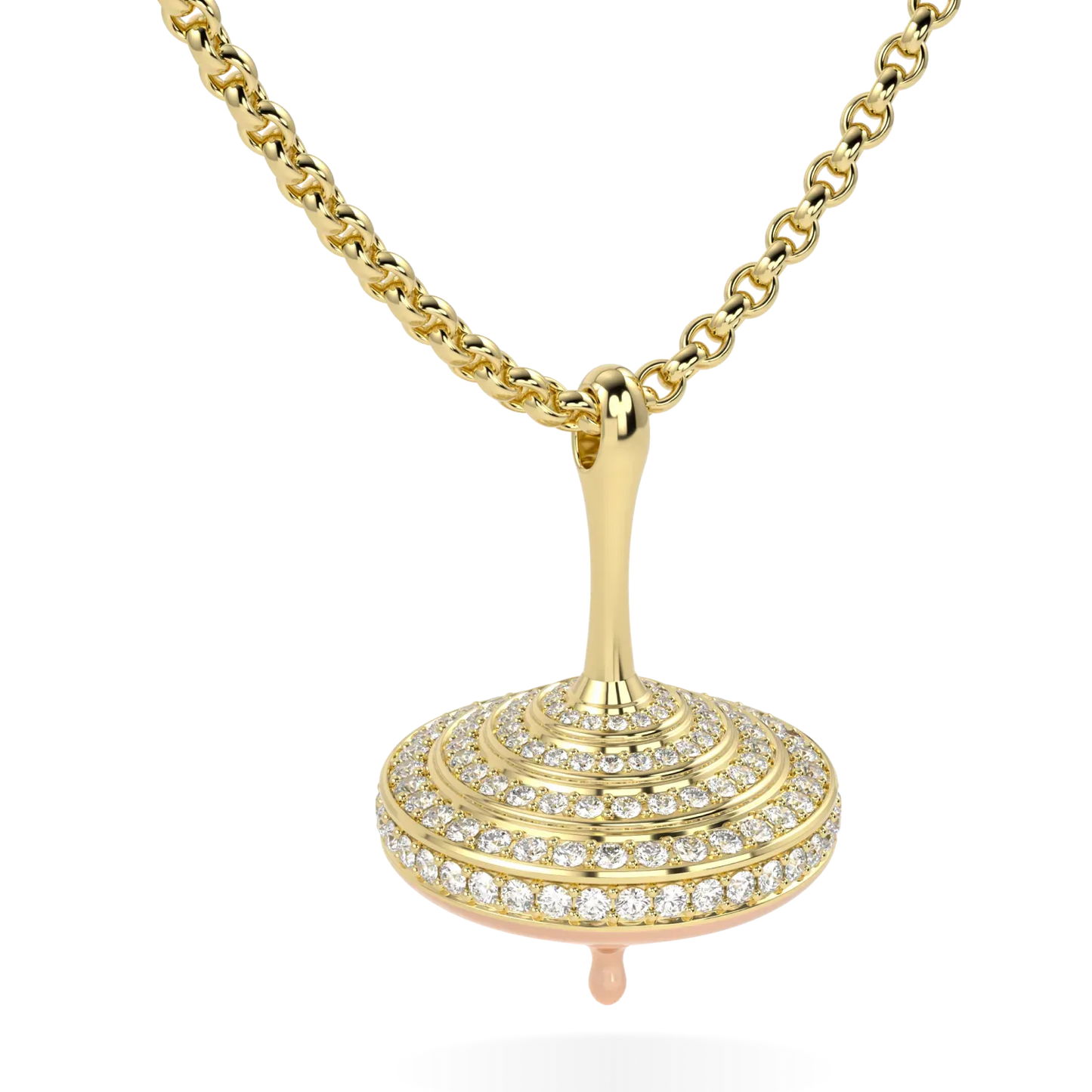 Blacklock Whirligig Diamond pendant in multi-tone 18ct Yellow Gold and Rose Gold
