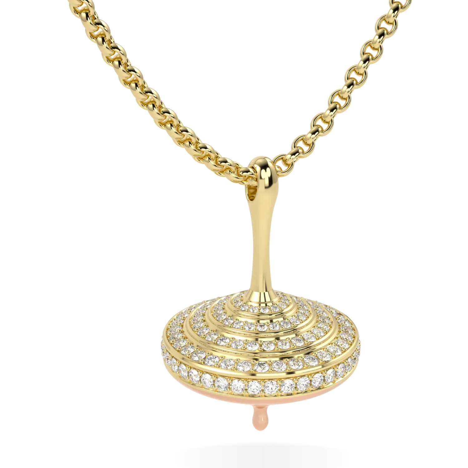 Blacklock Whirligig Diamond pendant in multi-tone 18ct Yellow Gold and Rose Gold