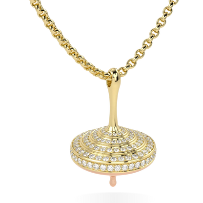 Blacklock Whirligig Diamond pendant in multi-tone 18ct Yellow Gold and Rose Gold