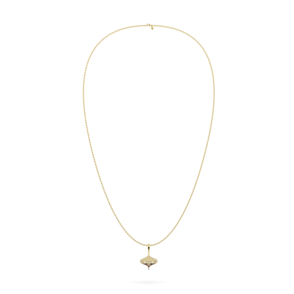 multi-tone 18ct Yellow Gold and Rose Gold Diamond Whirligig pendant from Blacklock's High Jewellery — front on view